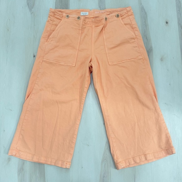 Anthropologie Pilcro The Kit High-Rise Crop Pants Jeans Peach Orange Women's 20W - Picture 5 of 14